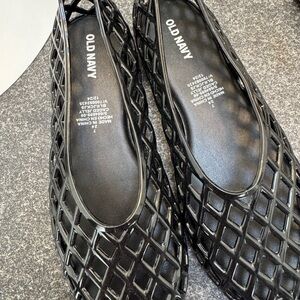 Old Navy Women's Black Lattice Flats